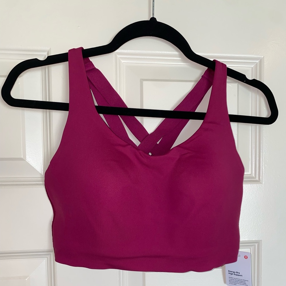 Brand new never worn 34 DD high support energy bra in magenta purple